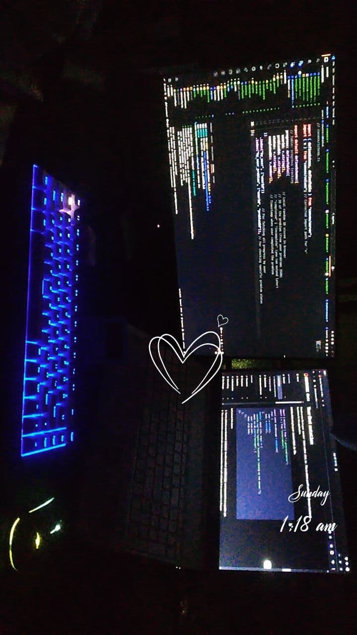 Monitor and laptop setup